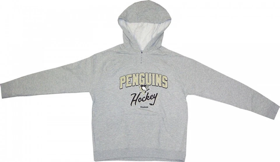 Pittsburgh Penguins Reebok NHL Women's Sparkle Gray Pullover Fleece Sweatshirt - Image 1 of 1