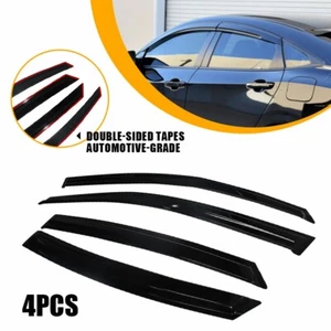 In-Channel Smoke Rain Guard Window Vent Visor Shade for Honda Civic Sedan 16-21 - Picture 1 of 11