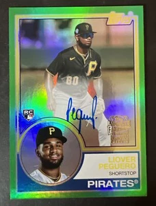 2023 Topps Archives Liover Peguero Green Foil RC Auto 70/99 #83FF-LP Pirates - Picture 1 of 2