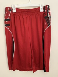 Reebok youth boys active casual basketball gym shorts Red Size Large Tie Front - Picture 1 of 8