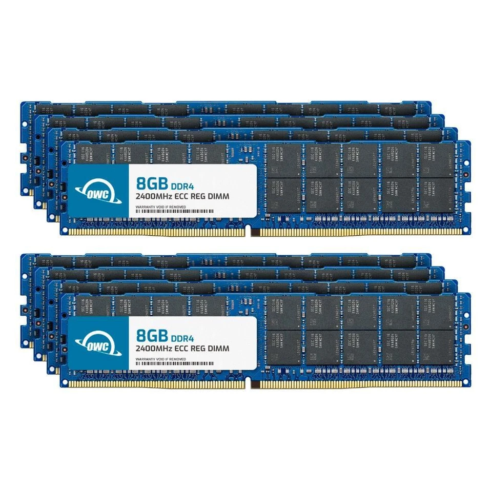 OWC 64GB (8x8GB) DDR4 2400MHz 1Rx4 ECC Registrado RDIMM 288pin Memoria RAM Foto 1 de 4