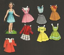 Set vintage cut out PAPER DOLL hand made dress coat skirt top. LOT 9 pieces