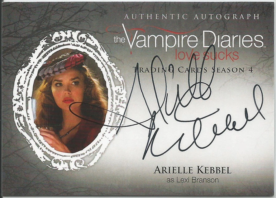 ARIELLE KEBBEL Vampire Diaries Season 4 ~  Auto/Autograph Card AK d Lexi Branson - Image 1 of 1