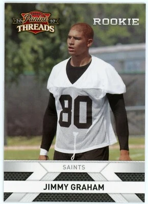 2010 Panini Threads Jimmy Graham Rookie RC * Miami Hurricanes * Saints * Bears - Image 1 of 2