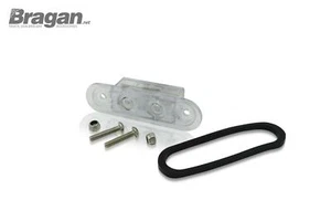 12v 24v Red Flush Fitting LED Clear Lens Marker Light Trailer Van 4x4 Car Pickup - Picture 1 of 8