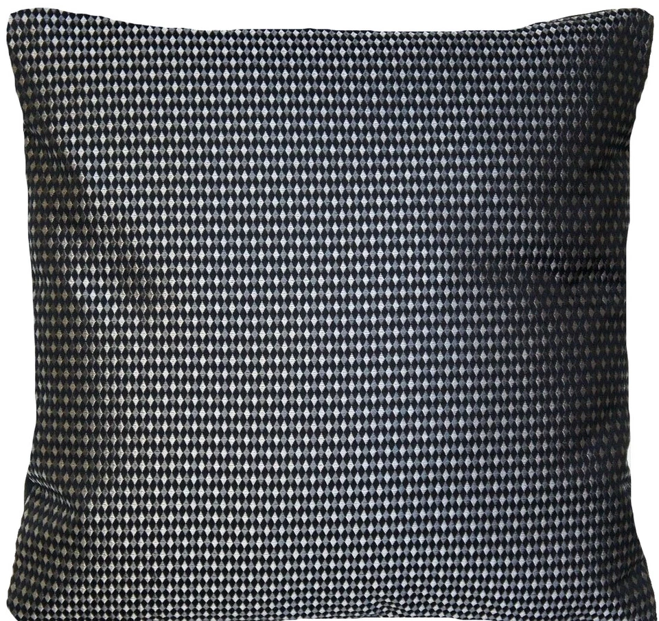 Black Cushion Cover Silver Thread Woven Fabric Osborne & Little Textile 16x16 in - Image 1 of 1