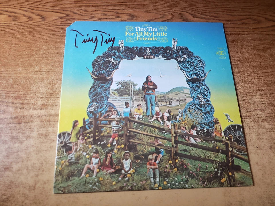 HAND AUTOGRAPHED 1960s MINT-EXC Tiny Tim – For All My Little Friends 6351 LP33 - Image 1 of 4