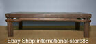 14" Old Chinese Huanghuali Wood Shell Carving Palace Flower Bird Kang Table
