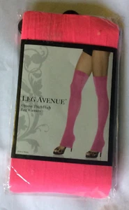 Neon Pink Opaque Legwarmers Cute Leg Avenue Great with heels - Picture 1 of 1