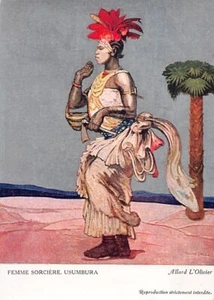Burundi - Witch woman in Usumbura (today Bujumbura), after a painting by Allard - Picture 1 of 2