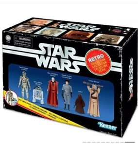 Star Wars Hasbro Kenner Colección Retro Set en Caja 6 Figuras R2 C-3PO Jawa Obi - Imagen 1 de 4