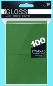 100 ULTRA PRO GREEN DECK PROTECTOR Gloss Standard Card Sleeves mtg ccg pokemon - Picture 1 of 3