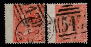 1862-64 4d HAARLINIEN, BEIDE FARBTÖNE, SG 81/82, FLÜGELBEISPIELE, GUT GEBRAUCHT, KAT. 335£ - Bild 1 von 2