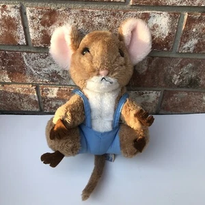 Dakin Vintage Merry Mouse 8” Plush 1981 Priscilla Hillman Blue Overalls Toy - Picture 1 of 11