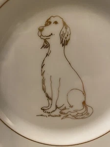 FIVE CHARMING ESCHENBACH GUY BUFFET 6in PLATES; GOLD DOGS; FRANK MCINTOSH HOME - Bild 1 von 12