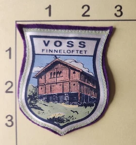 Voss Norway Finneloftet Patch Vintage Souvenir Printed Shield Travel - Picture 1 of 1