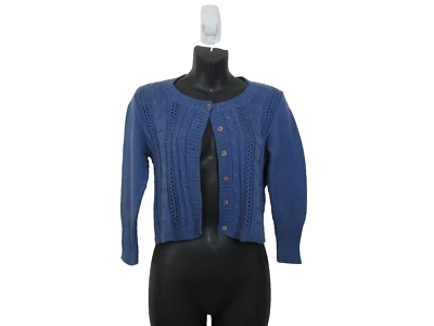 Кардиган на пуговицах Peruvian Connection размер Small синий свитер облегающий - Изображение 1 из 4