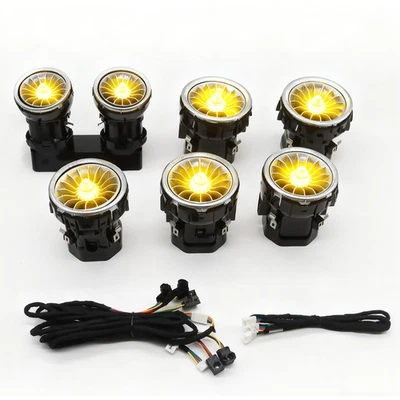 【NEW AC Vent】64-Color LED Ambient Light Fits For Mercedes Benz C W205 & GLC X253 - Image 1 of 4