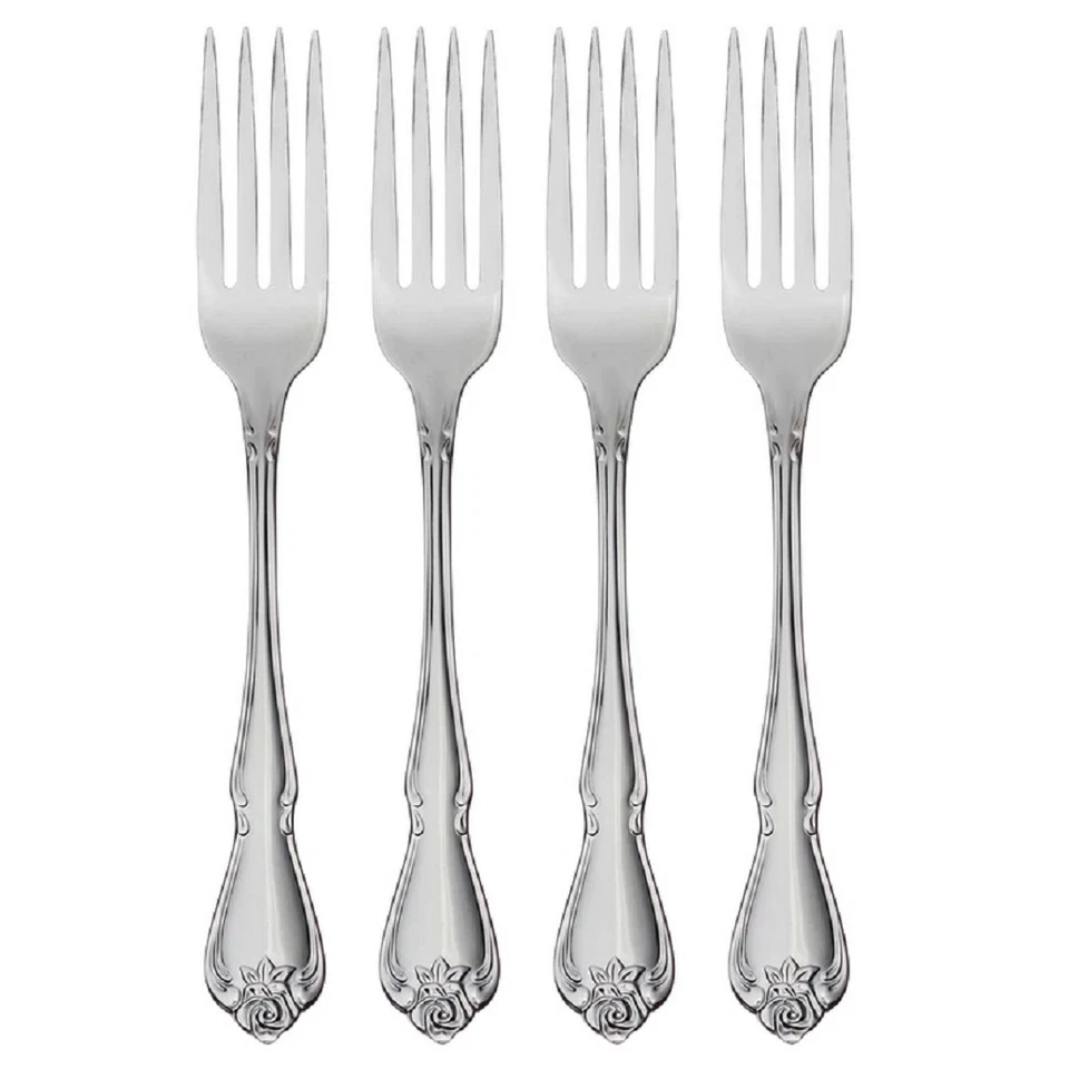 ONEIDA True Rose Dinner Forks Silver Set of 4