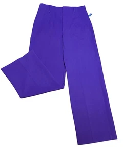 ZARA Women’s Wide Leg Pants L Purple High Rise NWT Workwear Trousers Lounge  - Picture 1 of 10
