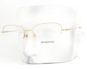 Swarovski Eyeglasses Semi Rimless Glasses SK1010 4013 Pale Gold 53mm No Case - Picture 1 of 8