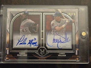2021 Topps Museum Pedro Martinez Larry Walker Dual AUTO #DA-MW Expos 10/15 - Picture 1 of 2