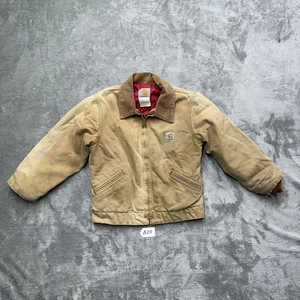 Vintage Carhartt Jungen Canvas gesteppt gefüttert Detroit hergestellt in den USA Jugend Größe 5 - Bild 1 von 12
