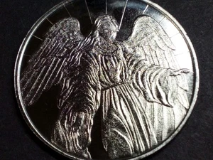 Guardian Angel Pocket Token UNC 28mm-Beautiful - Picture 1 of 11