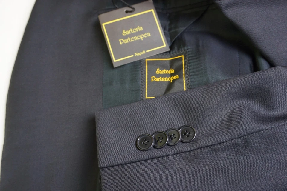 Sartoria Partenopea Azul Oscuro S140s Chaqueta de Lana Abrigo Deportivo Talla 42R NUEVO Foto 1 de 4