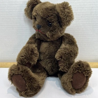 Vintage Jointed Handmade Grumpy Teddy Bear Stuffed Animal  “12 Inch Bear Plush - Image 1 of 4