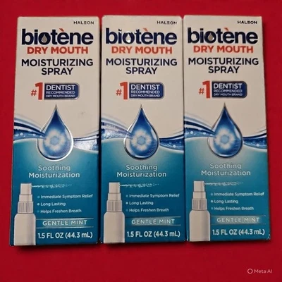 Spray hidratante para boca seca Biotene, menta suave, 1,5 fl oz; paquete de 3 Foto 1 de 2