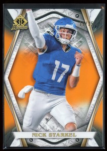 2021-22 BOWMAN UNIVERSITY FOOTBALL NICK STARKEL INVICTA ORANGE /25