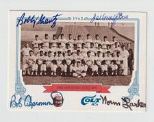 Bob Aspromonte, Bobby Shantz, Norm Larker & Joey Amalfitano Signed - Colt .45's