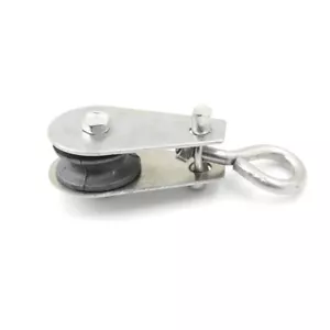 Metal Single Wheel Swivel Lifting Rope Pulley Roller Block Sheave Eye 0.03 T ZJ - Imagen 1 de 6