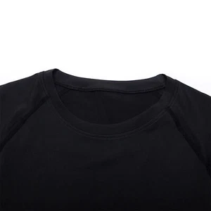 (Black L)Men's Cool Dry Short Sleeve Compression Shirts Sports T Shirts Top MU - Picture 1 of 14