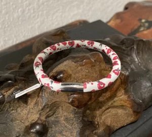 Brighton Field Of Poppies Woodstock Leather Bracelet OS 8.75" D30235 NWT - Picture 1 of 5