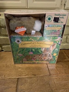 SMITHSONIAN SOUNDPRINTS COTTONTAIL AT CLOVER HARDCOVER BUCH BAND PLÜSCHSET - Bild 1 von 7