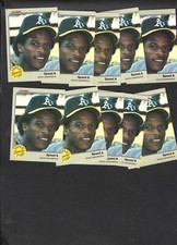 1983 Fleer Rickey Henderson Speed & Reggie Jackson Power #645-646 NM-MT