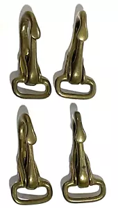 4 ganci a scatto vintage in ottone e pelle corde per cavalli anni 50-60 - Foto 1 di 7