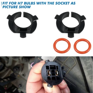 2x H7 LED Headlight Bulbs Adapters Low Beam For Mitsubishi Outlander 2014-2020 - Picture 1 of 8