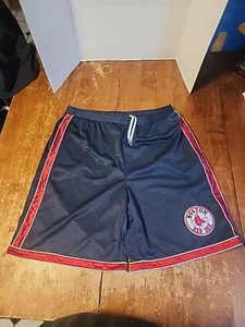 Boston Red Sox Embroidered Logo Athletic Shorts Mens Sz XL Blue MLB Baseball - Picture 1 of 5