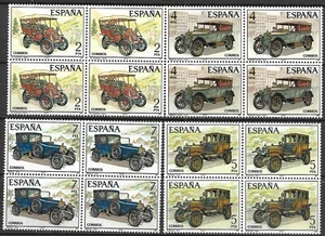 SPAIN - 1977 MNH "Vintage CARS" Complete Set, Block Of 4 !!! - Picture 1 of 1