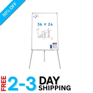 Portable 36x24 Magnetic Dry Erase Easel - Adjustable Height for All Settings - Picture 1 of 9