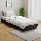 Bed Frame Grey Solid Wood Pine 75x190 cm 2FT6 Small Single