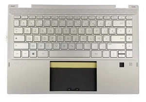 Nouveau HP PAVILION X360 14-DW Argente Palmrest Clavier Keyboard French L96521 - Imagen 1 de 2