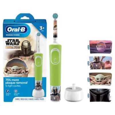Oral-B Kids' Electric Toothbrush featuring Star Wars The Mandalorian for Kids 3+ - Image 1 of 4