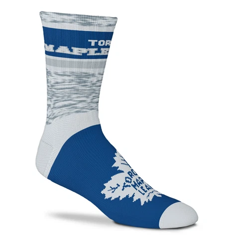 New Toronto Maple Leafs Double Deuce Gray Knit Crew Socks 2 Sizes Available NHL Cover