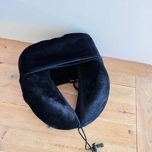Concise Travel Neck Pillow Memory Foam Portable Black U Shaped Head Support - Imagen 1 de 23