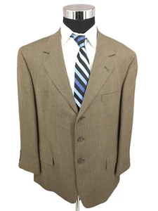 Perry Ellis Portfolio Blazer Mens 44R Brown Sports Coat Jacket 3 Buttons USA - Picture 1 of 12