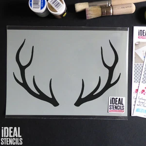 Hirschgeweihe Wohnkultur Wandfarbe Stoff Möbel Handwerk Ideale Schablonen - Bild 1 von 5